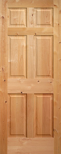 Knotty Alder 6-Panel Wood Interior Door Knotty Alder 6-Panel Wood Interior Door